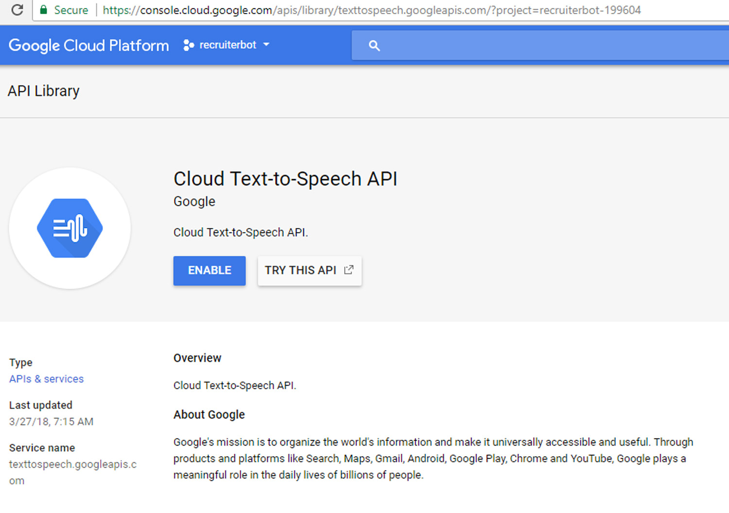 Google Cloud Speech to Text Product Screenshot 3 DataEthics4All AI Society